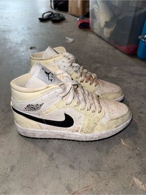 Jordan Mid-Top Sneakers in White and Black